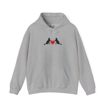 Black cat love Hoodie
