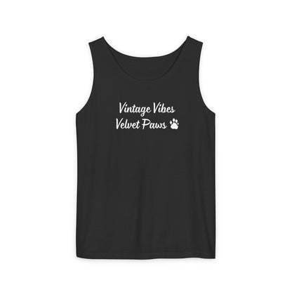 Cat Vintage Vibes Tank Top (White)