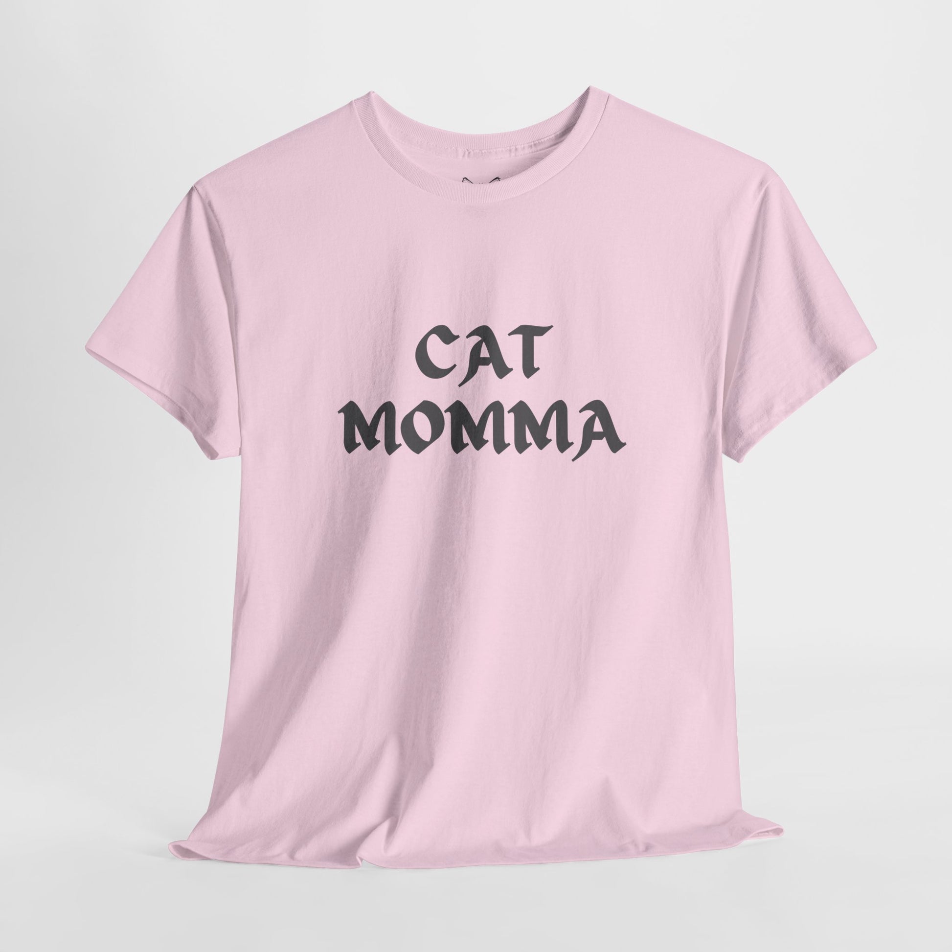 Light pink t shirt- text cat momma