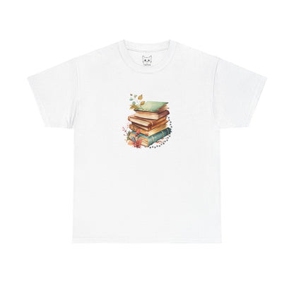 Books and paw print Tee