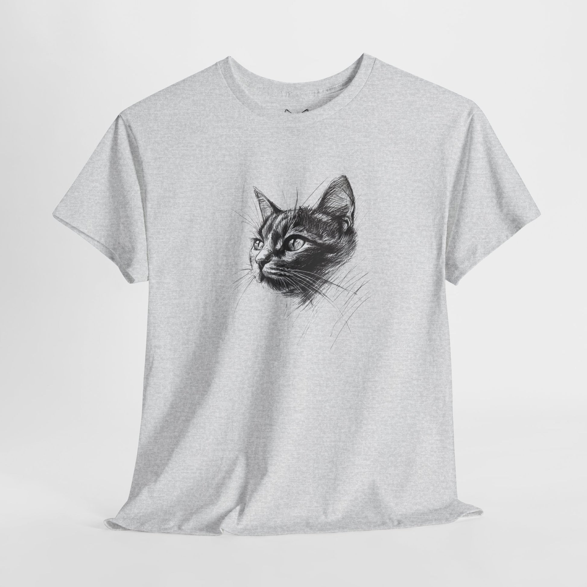 Ash t shirt- cat dark sketch
