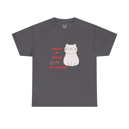 Coffee and cat cuddles t shirt