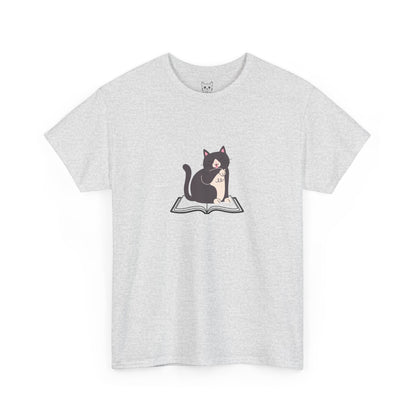Relaxed cat and book Tee