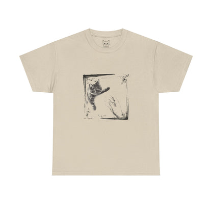 Cat reaching out t shirt