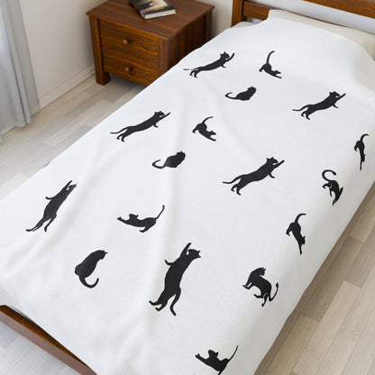 Cats clowder Velveteen Plush Blanket