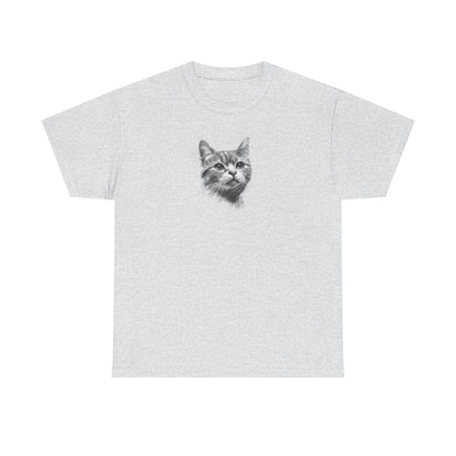 Ash t shirt- cute cat sketch
