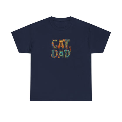 Colorful Cat Dad Tee