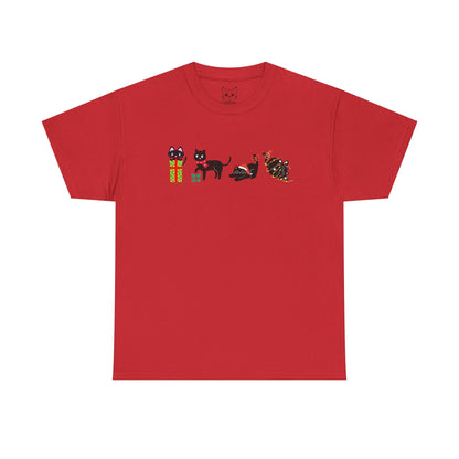 Christmas Cat Chaos T-shirt