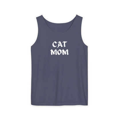 Pepper tank top. cat mom text 