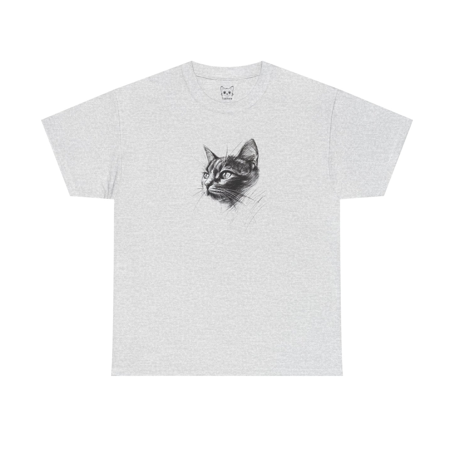 Ash t shirt- cat dark sketch