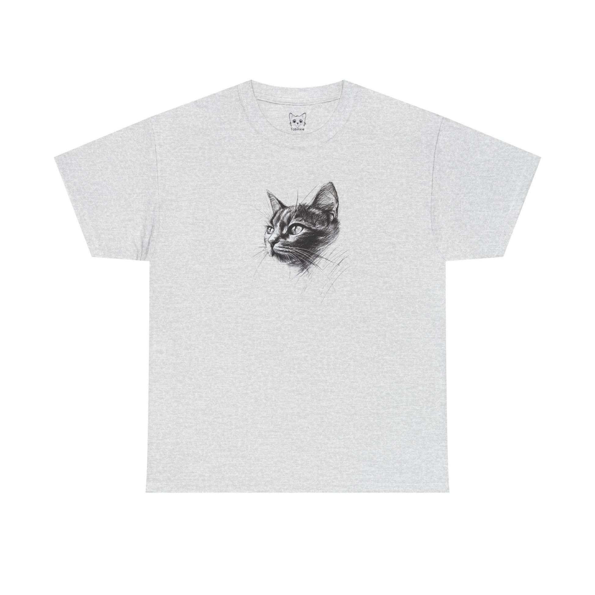 Ash t shirt- cat dark sketch