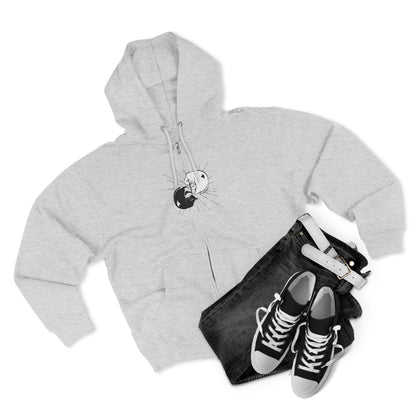 Yin and Yang Cats Zip Hoodie