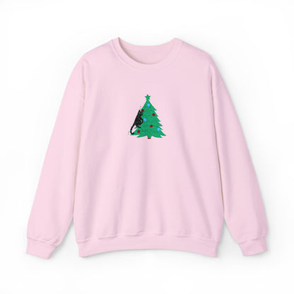 Classic cat up a tree! Embroided Sweater