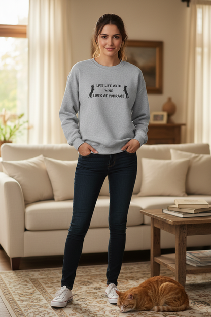 Courage in Every Life Sweater - Full Body Mockup