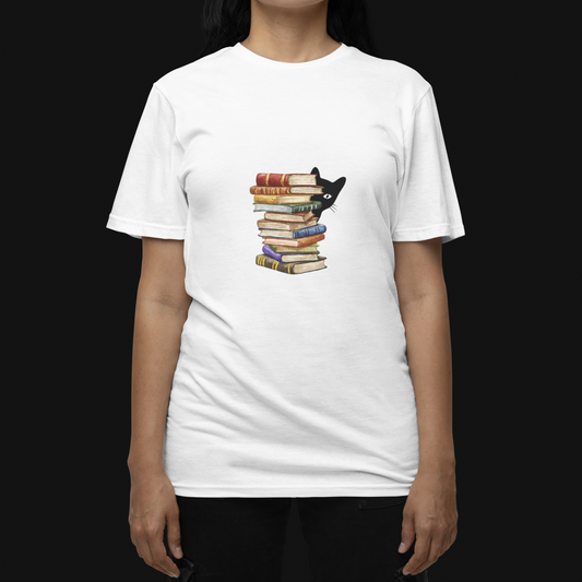 T shirt- Curious cat