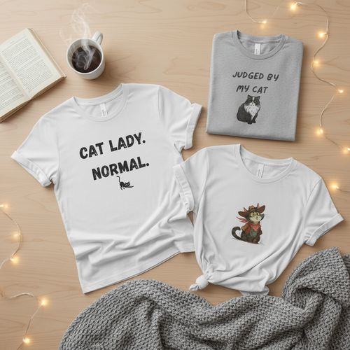 Funny Cat Life Collection Flat Lay