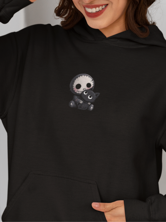 Skull and Cat Cute Hoodie