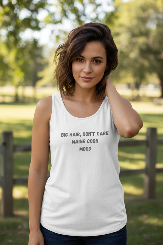 Maine Coon Cat Tank Top close-up lifestyle mockup