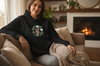Peeking Paws Black Hoodie Mockup