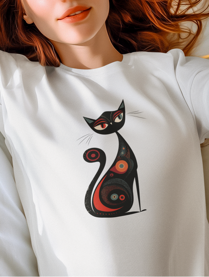 Abstract Cat Vibes Tee