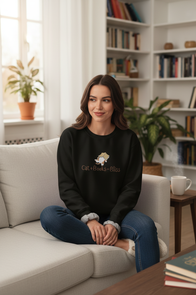 The Purrfect Escape Sweater - Full Body Mockup